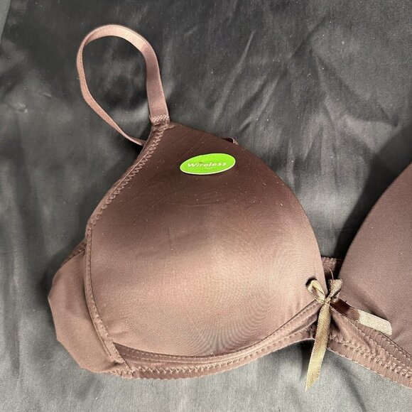 Angelina Chocolate Bra Adjustable Straps Convertible Removable Straps Wireless - Picture 3 of 12